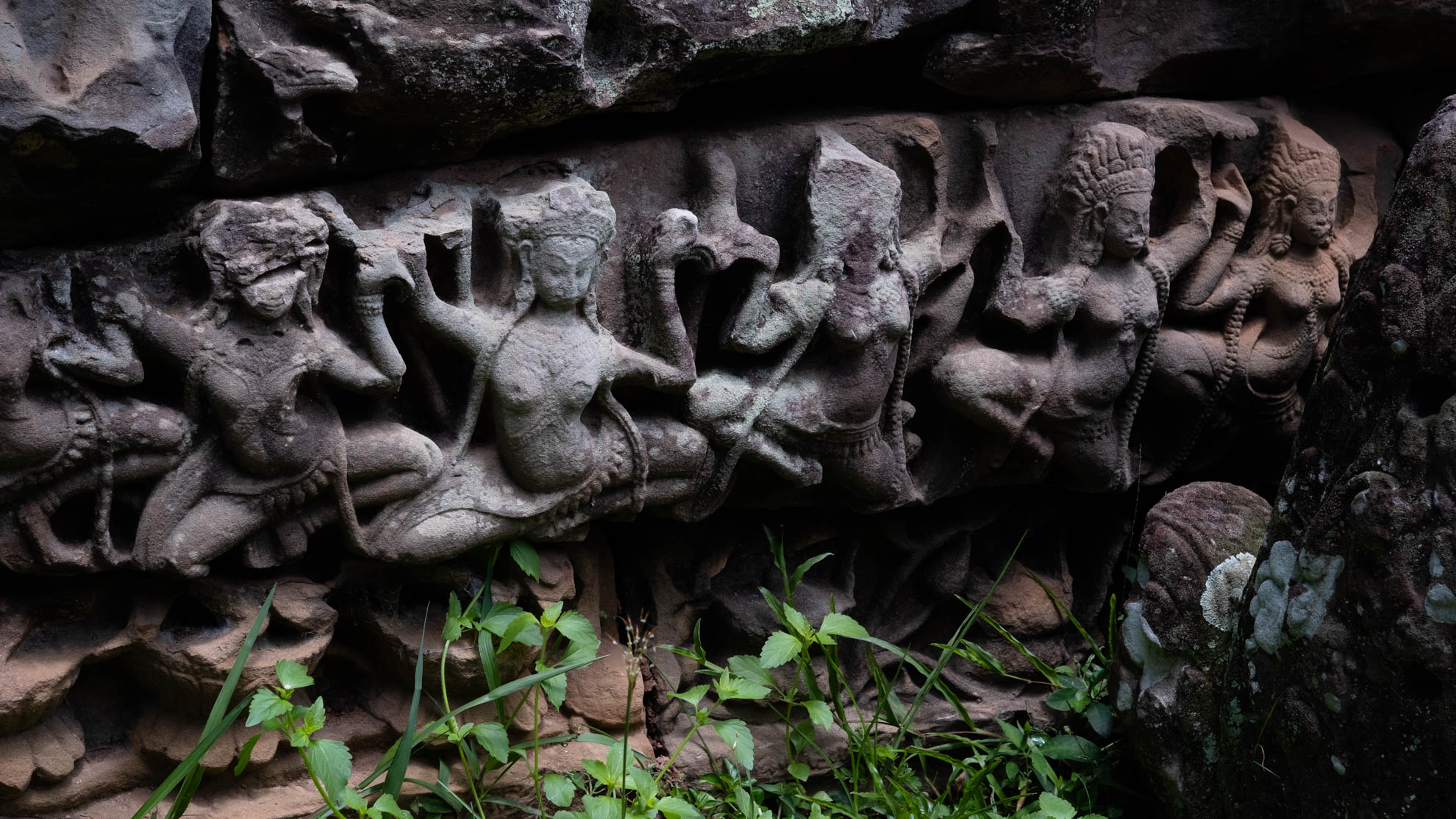 Banteay Kdei temple carvings, Cambodia